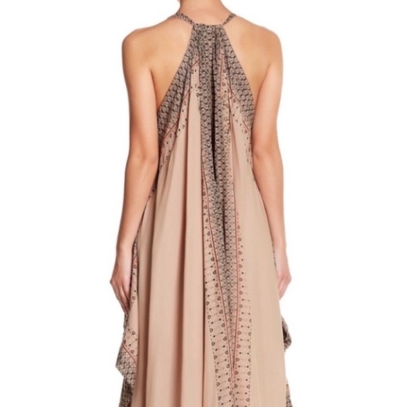 Free People Merida Printed Beaded Maxi Handkerchief Flowy Boho Festival Dress - Picture 5 of 8